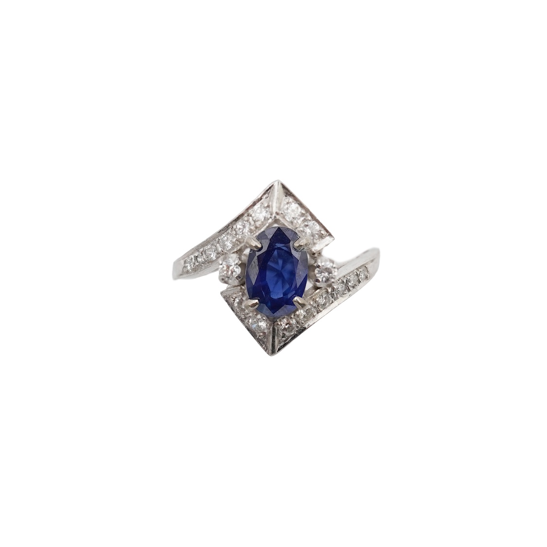 A sapphire and diamond ring